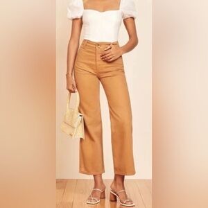 NWOT Reformation High Rise Jeans in Tan
